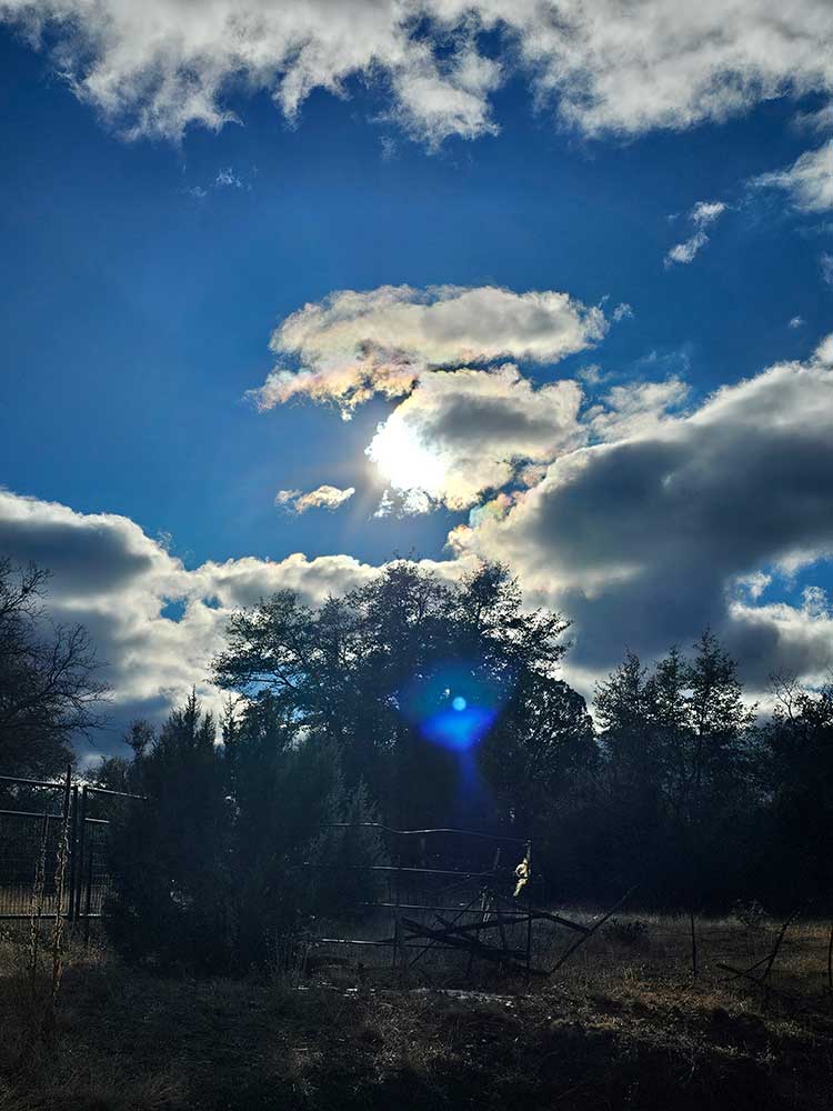 Sunlight with Blue Skies and Clouds